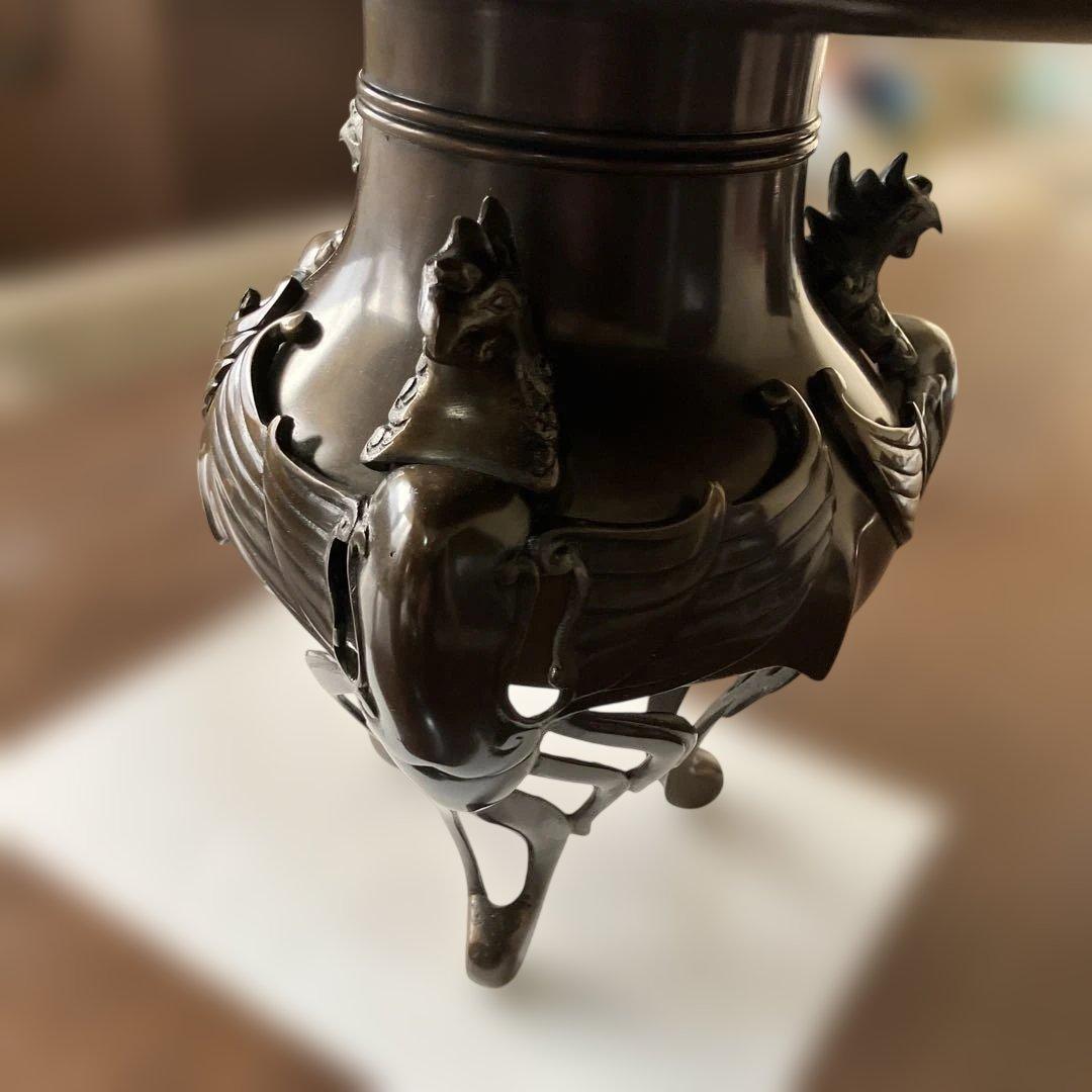 茶道具・花器花瓶　薄端・鳳凰足　ビンテージ　古道具(蔵出し骨董品)