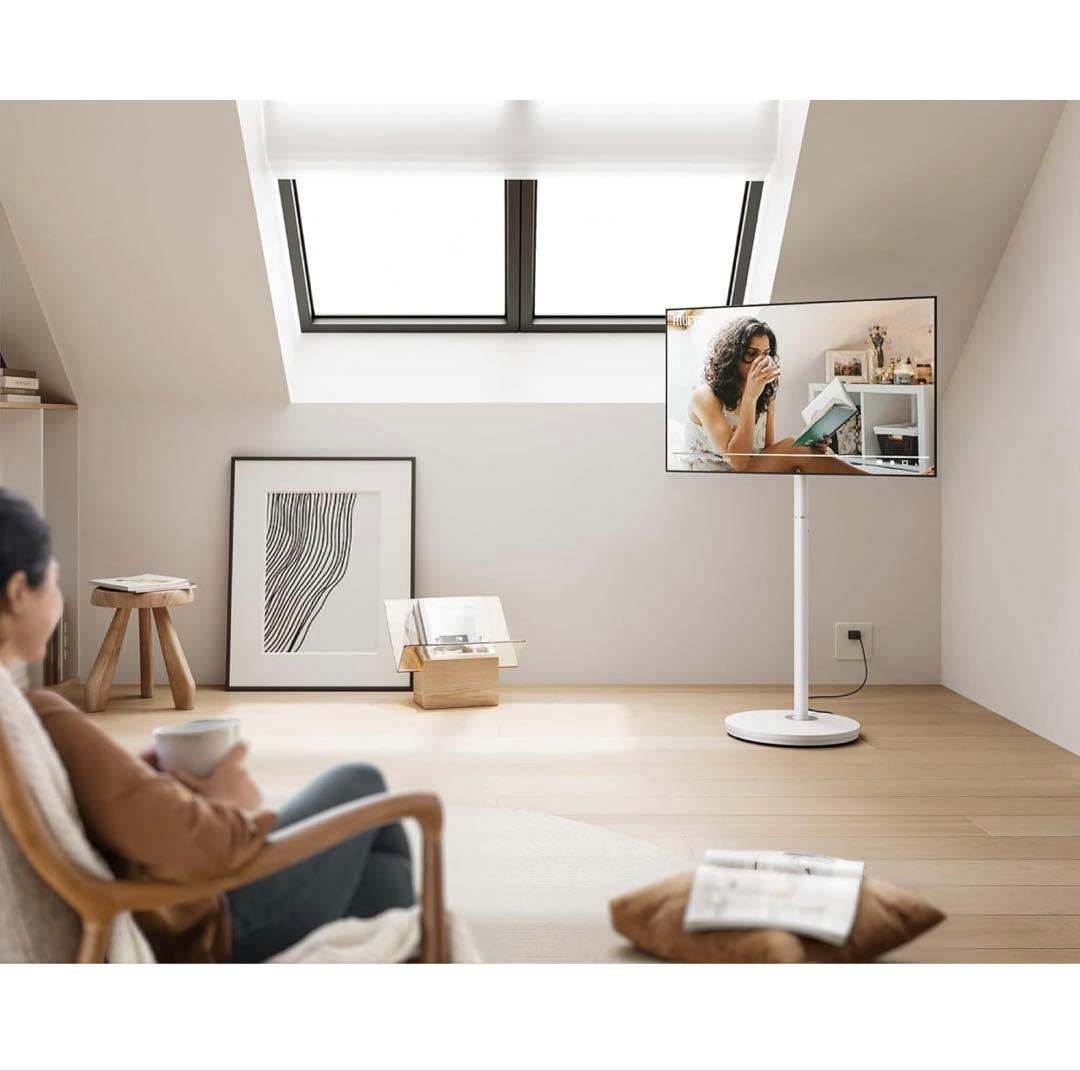 FITUEYES DESIGN テレビスタンド 24～48インチ対応 ホワイト