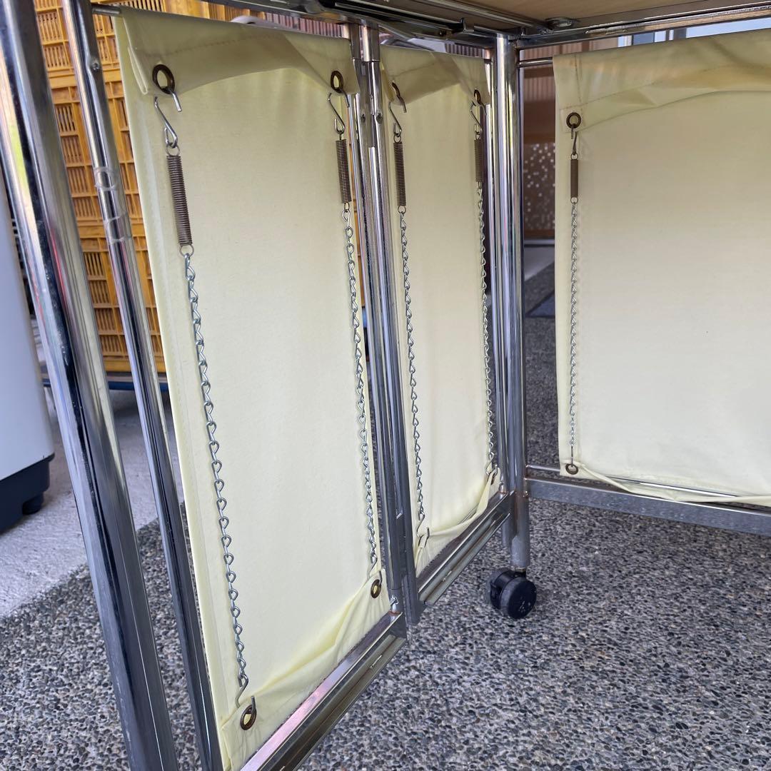 中折れ式ワゴン アイボリー 店舗用品　陳列什器　セールワゴン