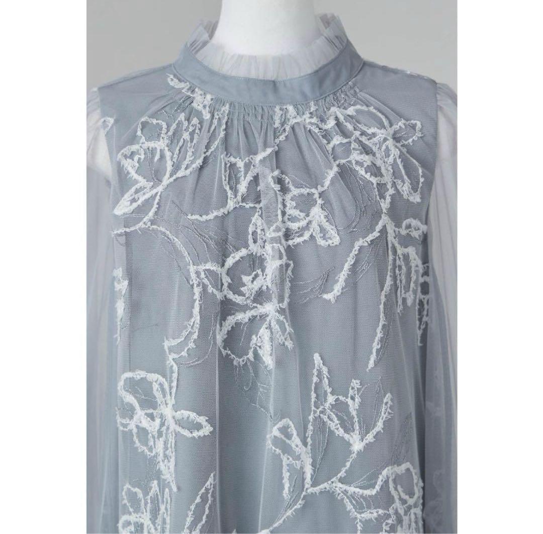 7★新品★La cadence　フェザーフラワーチュールドレス　M