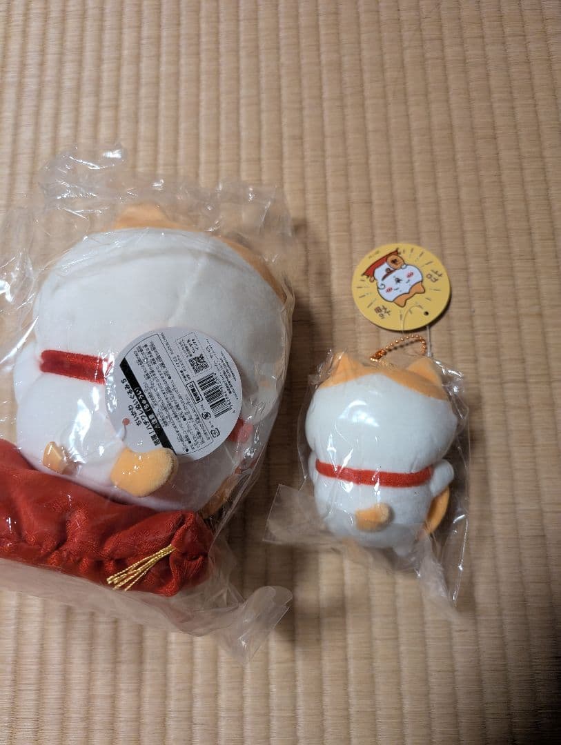 ハチワレ　招き猫　2点セット