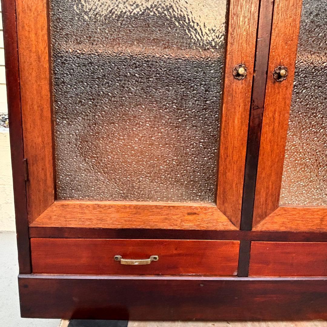 昭和レトロ■収納箪笥　ゆらゆらガラス