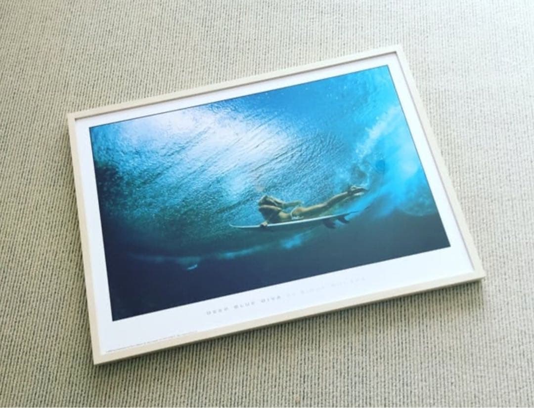 海中サーフィン アートポスター作品 A2サイズ