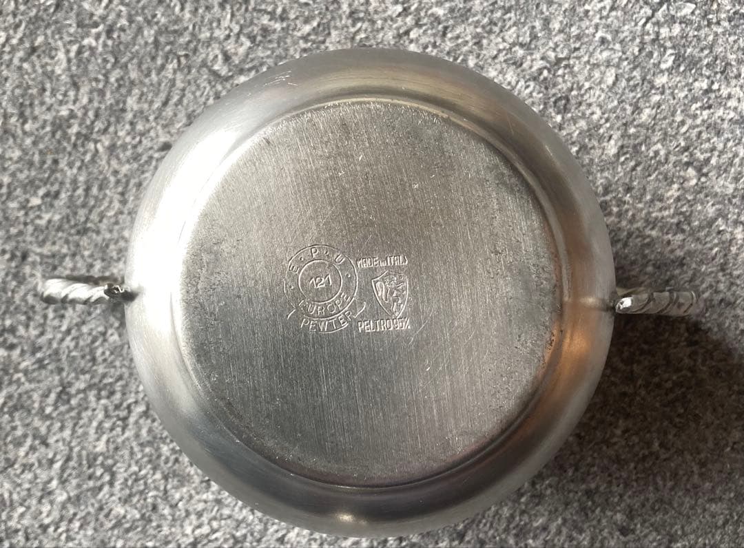 E.P.U 121 PELTRO95% イタリア製 シュガーポット