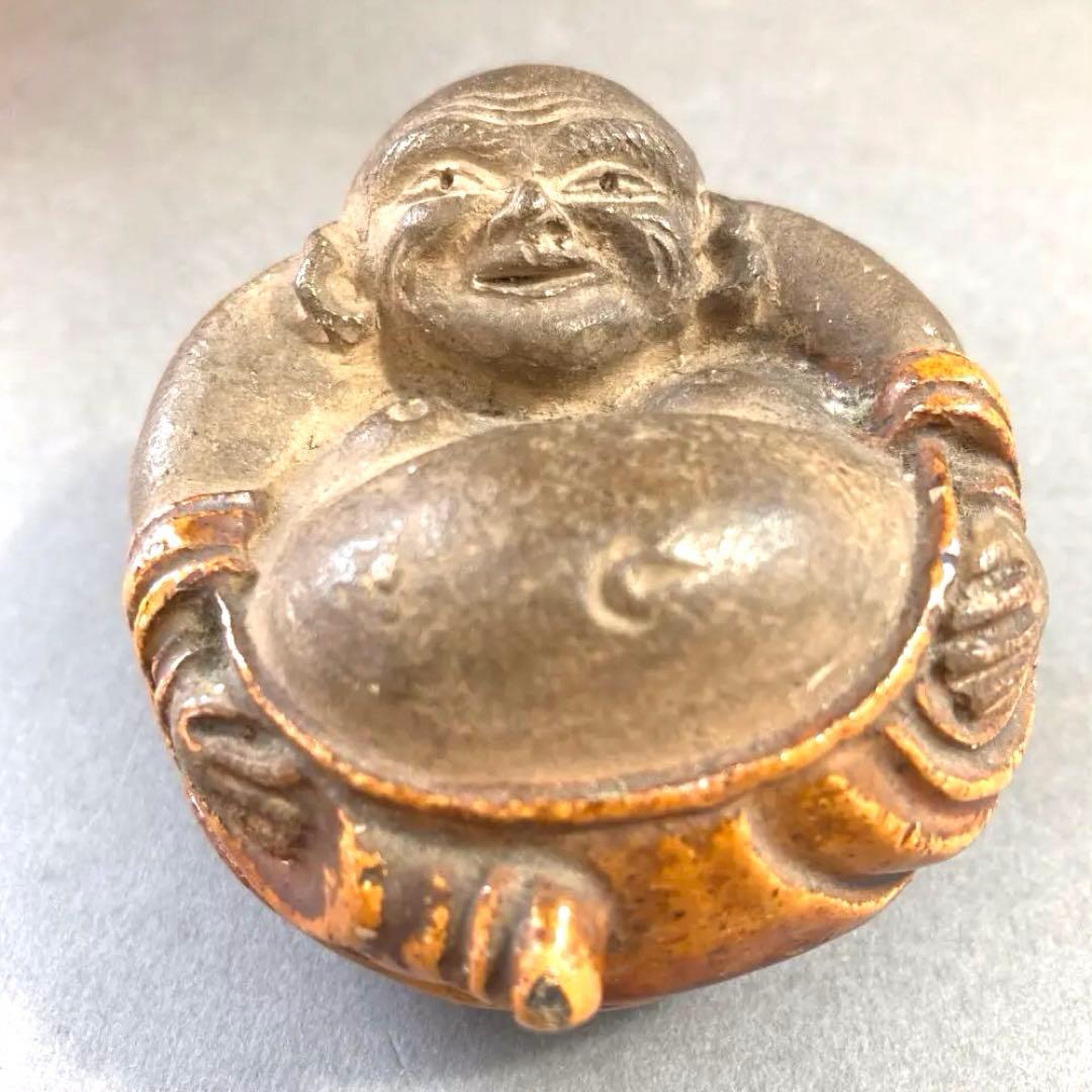 ⭐️茶道具　香合　布袋香合　五代　大樋　造　共箱　S75K