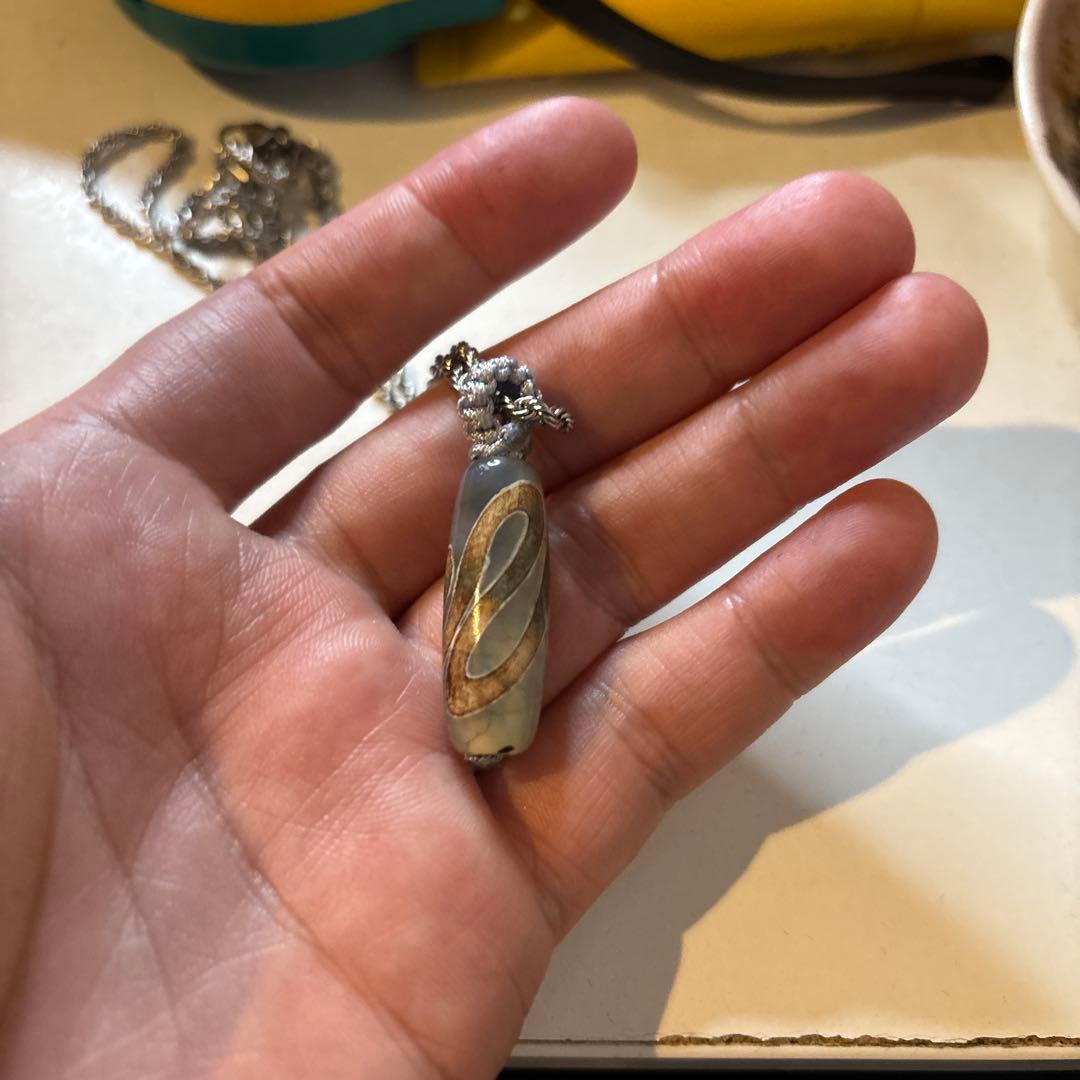 白蛇龍紋天珠たん！珍しい！