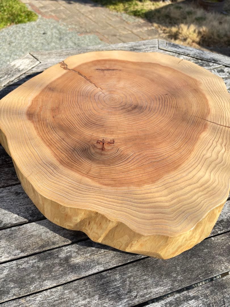 【専用】　一枚板サイドテーブル　輪切りテーブル