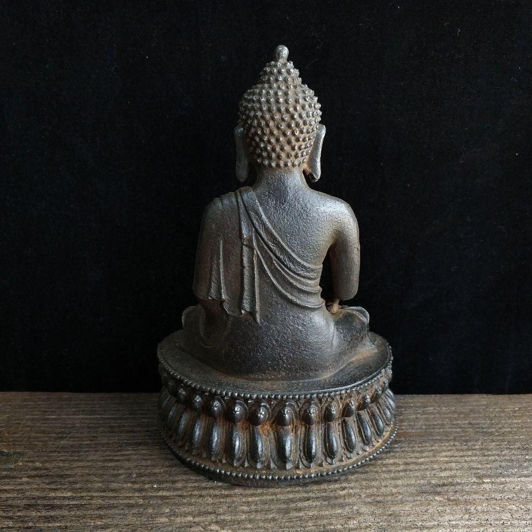 鉄器 鉄仏 釈迦牟尼坐像 工芸品 美術品 置物