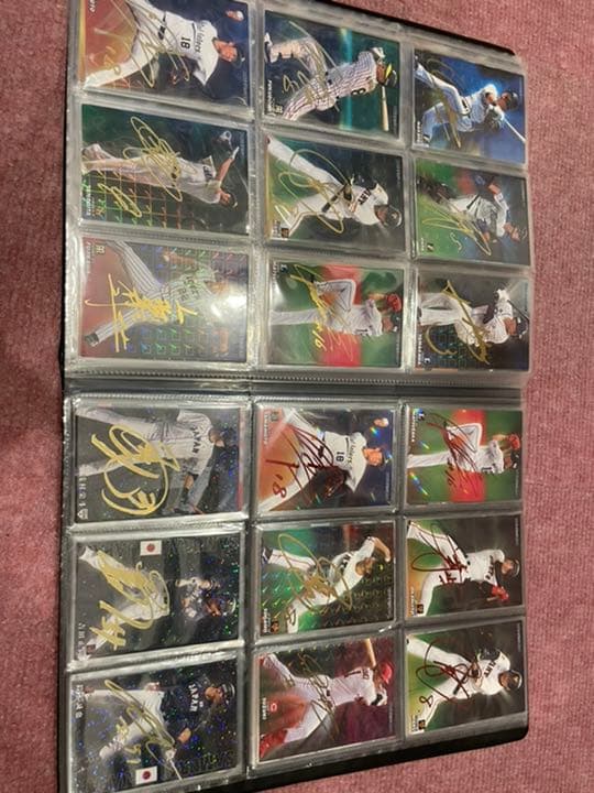 プロ野球チップス　金箔サイン　赤箔サイン