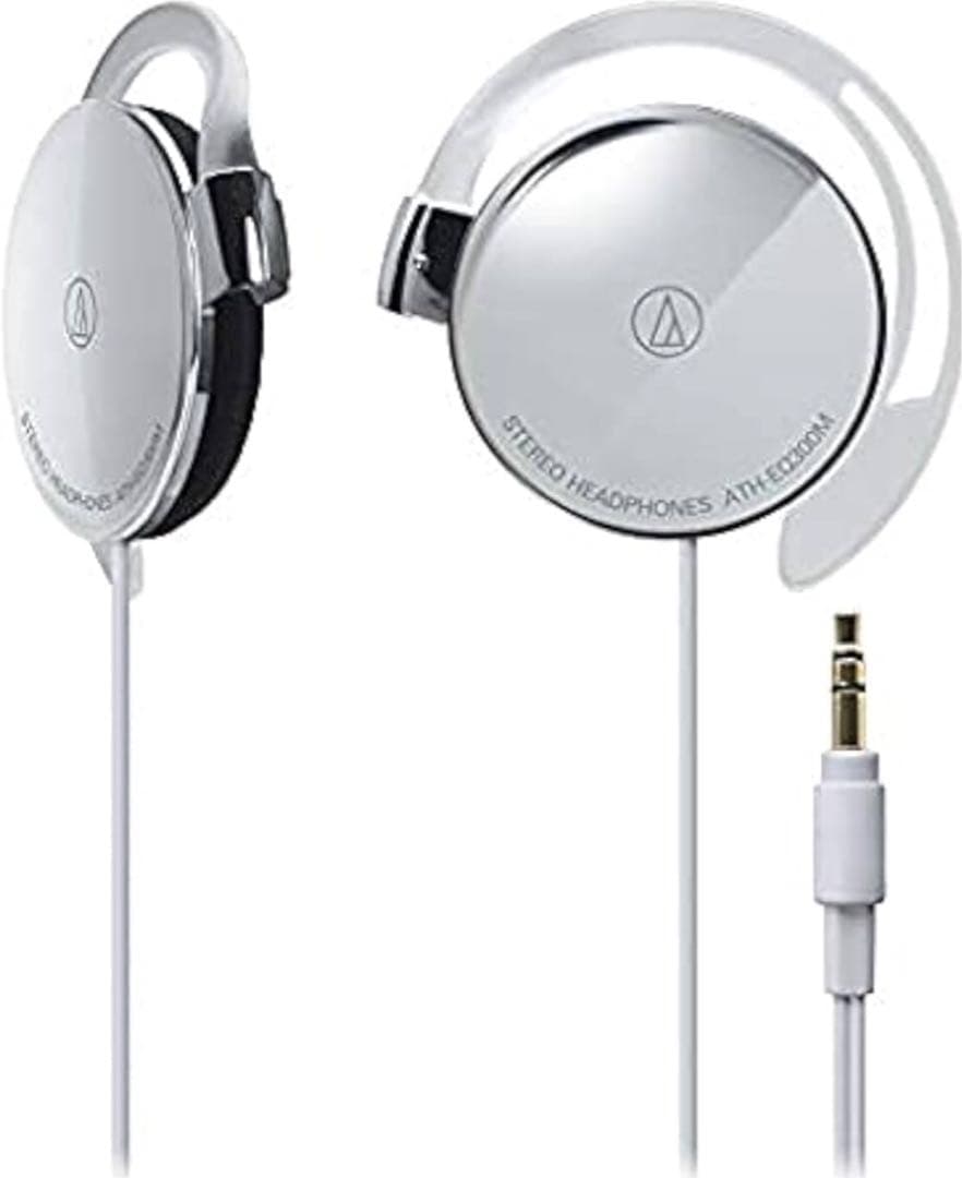 【19点新品】オーディオテクニカ イヤフィットヘッドホン 耳掛け シルバー