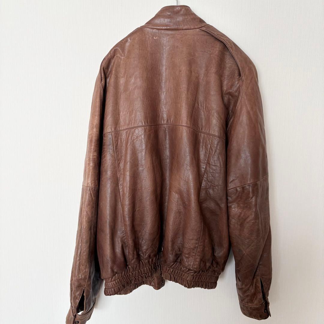 Christian Dior クリスチャンディオール レザージャケット 44 茶
