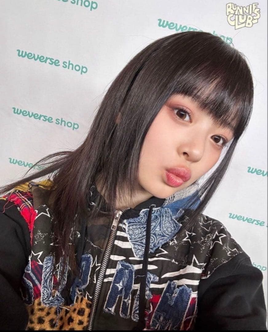 NewJeansハニ着用　Supreme Patchwork hooded M