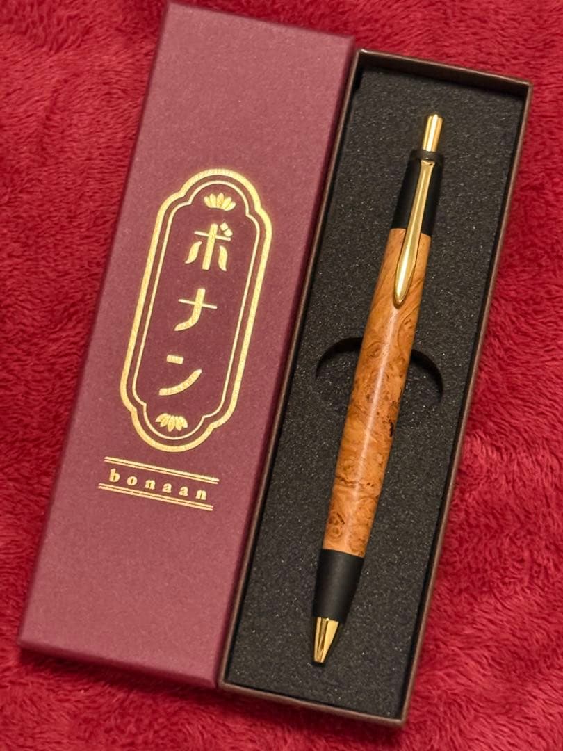 ボナンペン 真鍮金具 未使用品 花梨瘤 ( 野原工芸 工房楔 こぶた工房 )