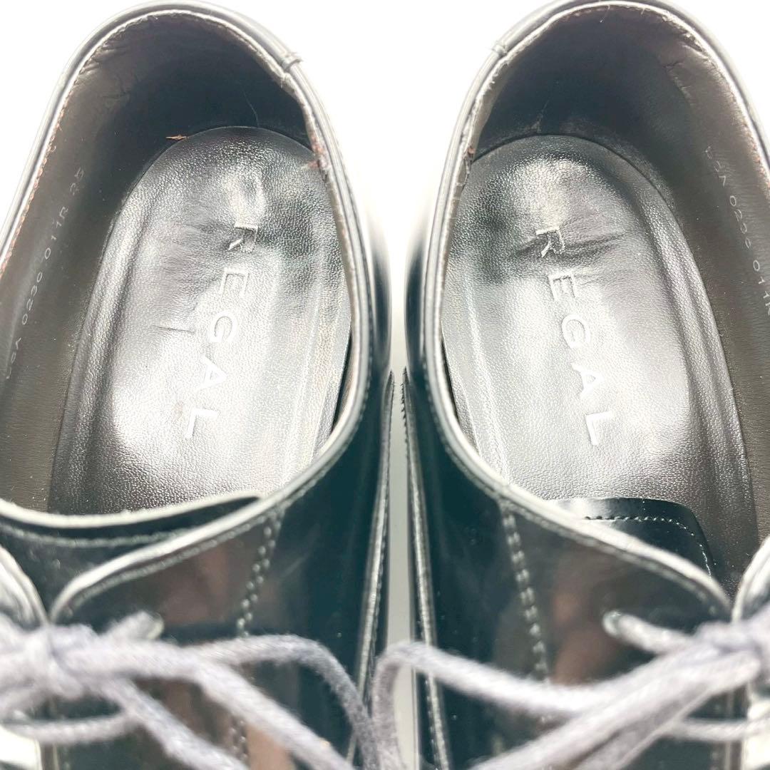 リーガル 革靴 011R ストレートチップ 内羽根 黒 本革 25 Y1122