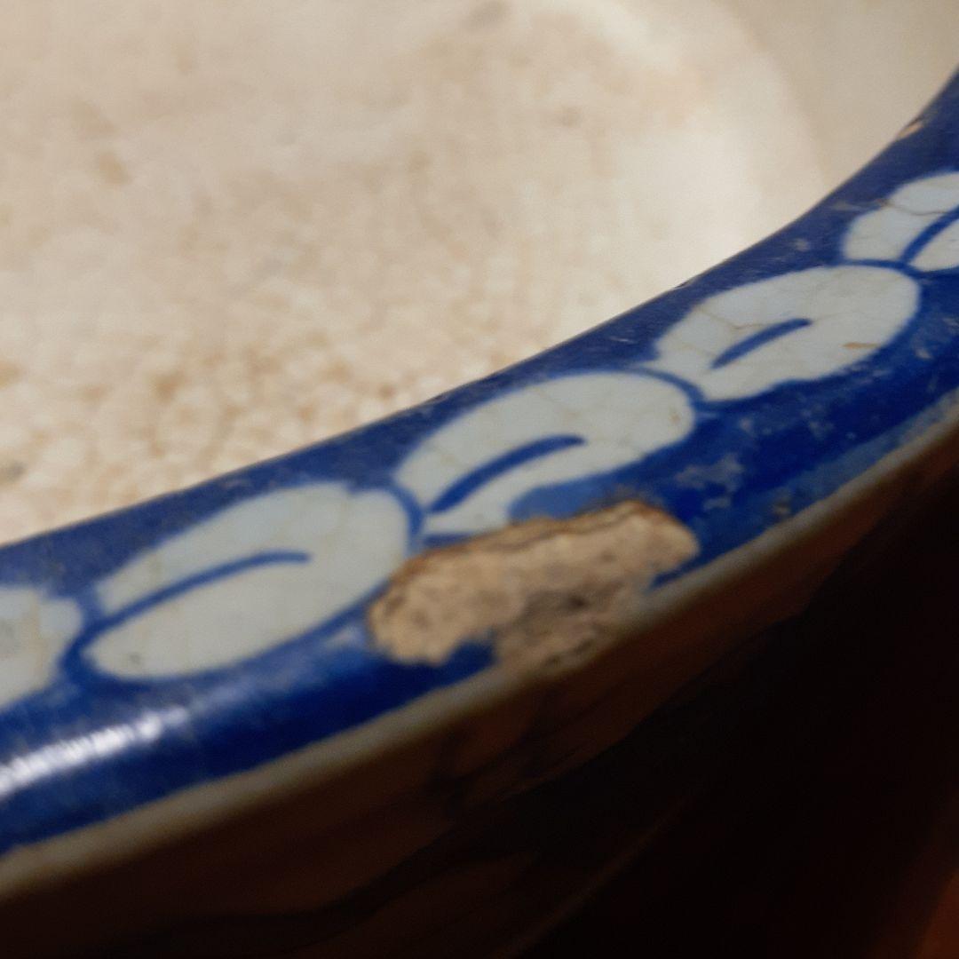 古染付雲龍図面盆