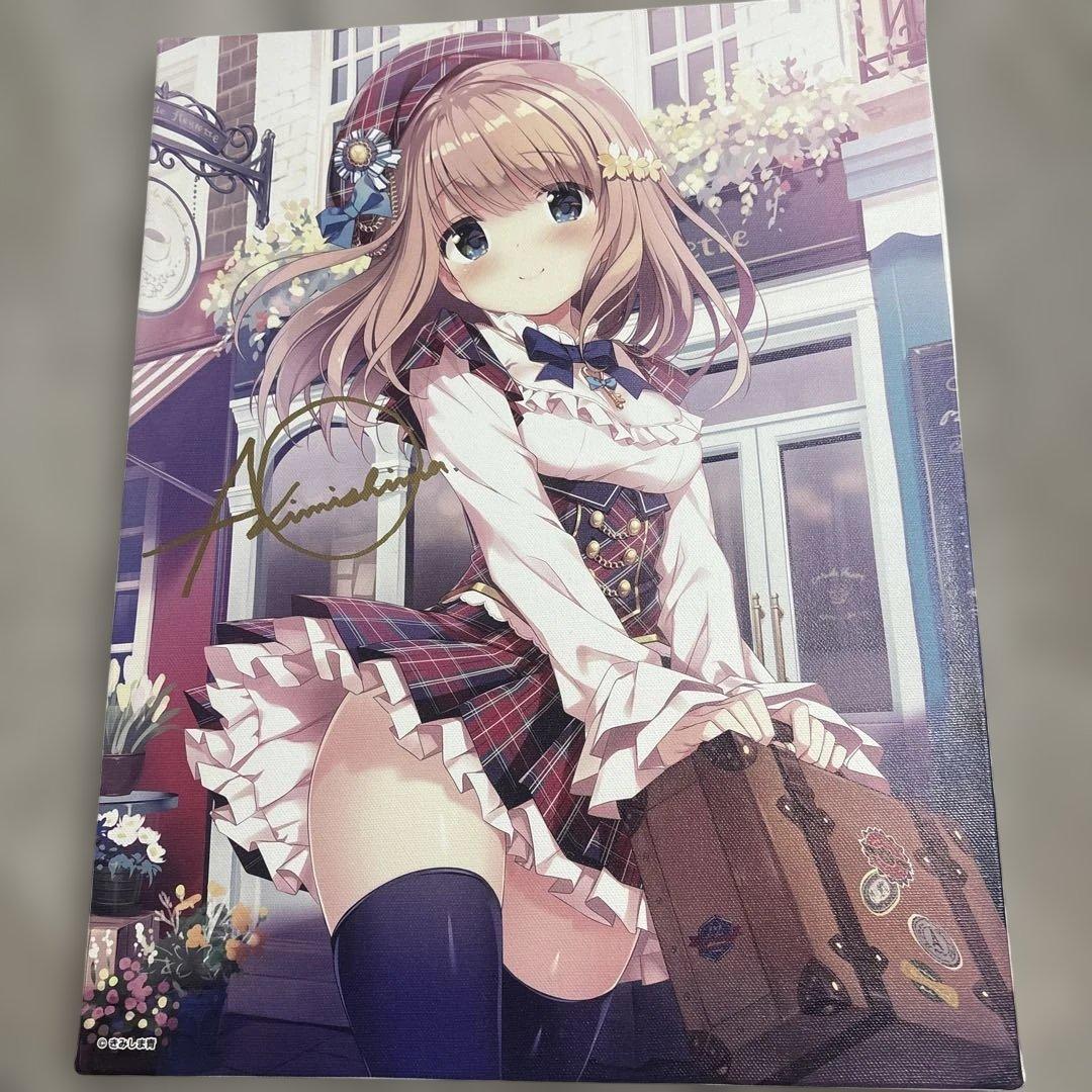 きみしま青　直筆サイン入りF6キャンパスアート　03咲希