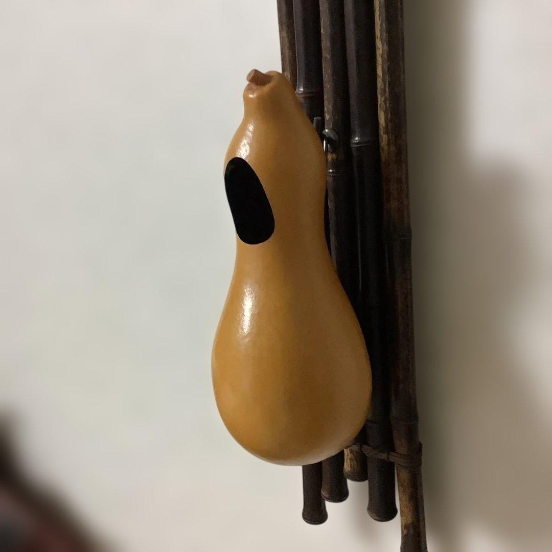 瓢栄 作 瓢箪 ひょうたん 花器 華道具 古美術 壁掛け 高さ　花瓶 瓢箪型