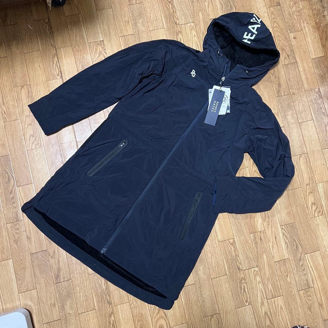 パーリーゲイツ 中綿 裏起毛 タフタ Octa フルジップワンピ ネイビー 新品