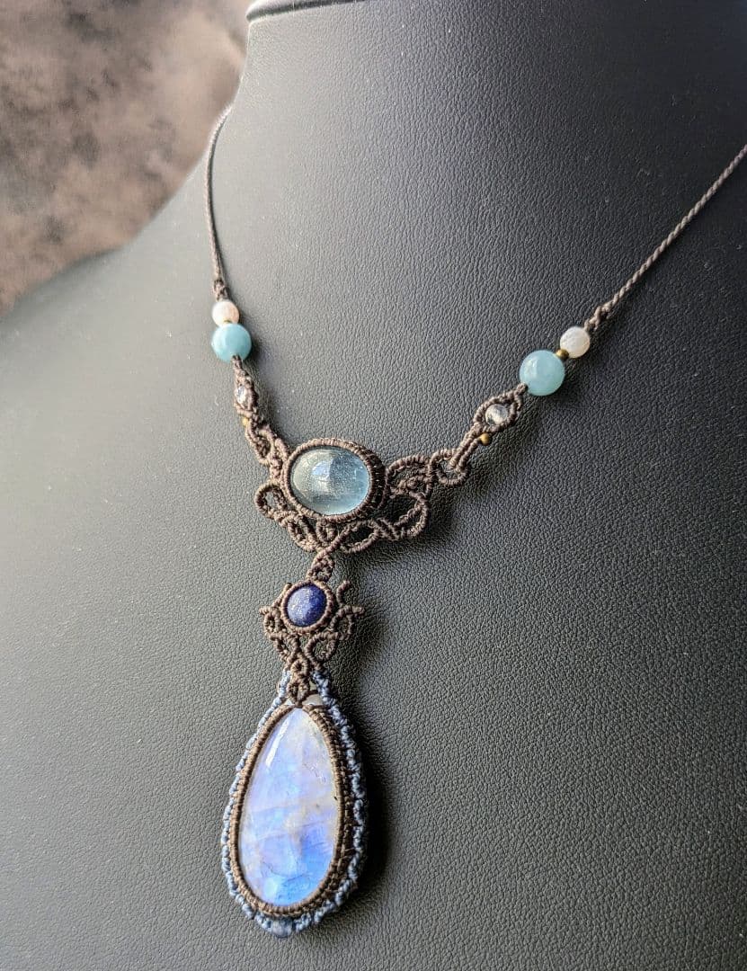 1266 マクラメハンドメイドネックレス