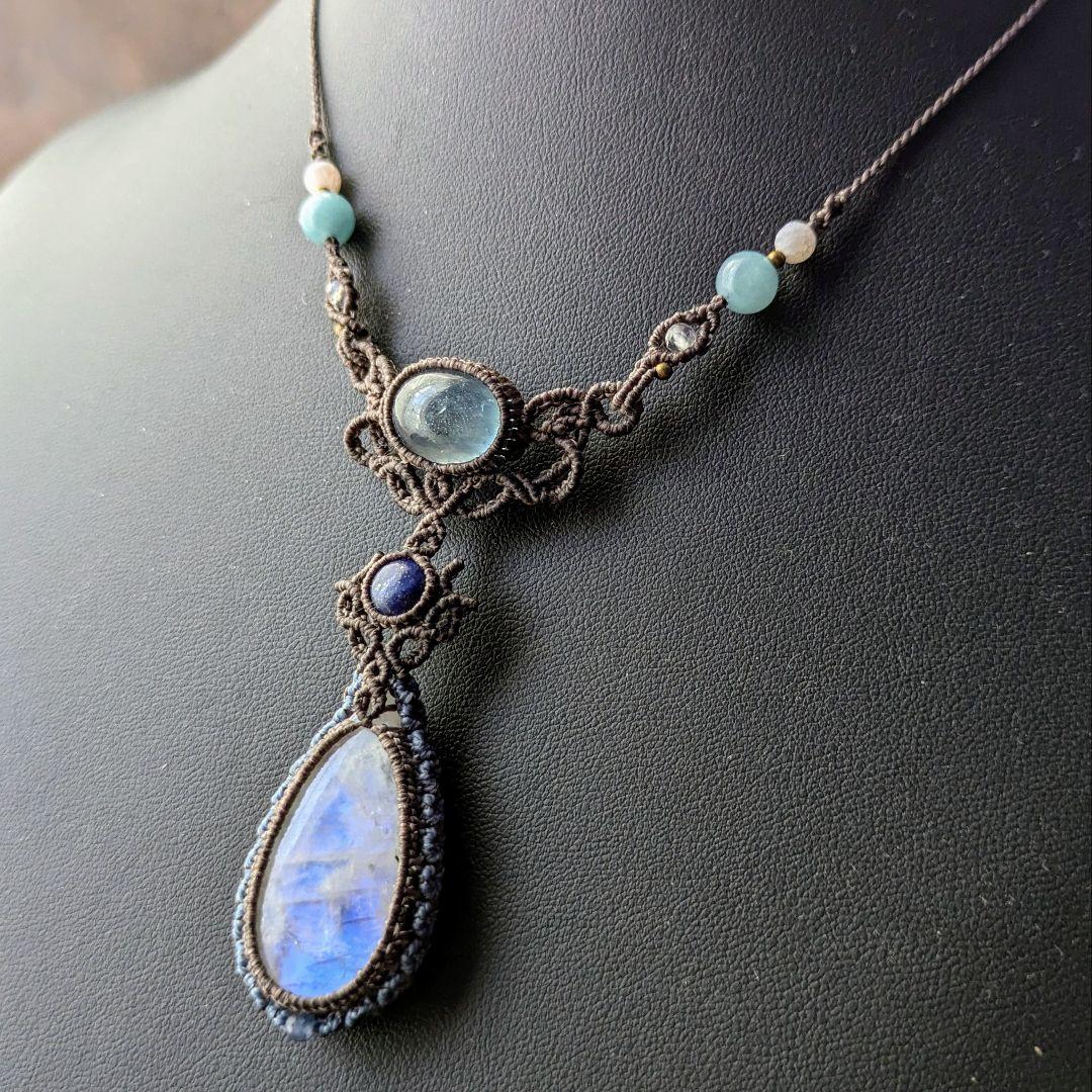 1266 マクラメハンドメイドネックレス