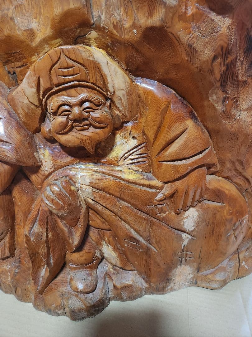 木彫り恵比寿、大黒天　置物