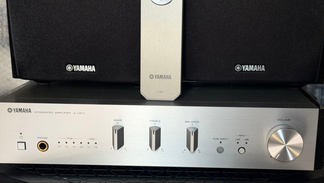 YAMAHA A-U671アンプとNS-BP182スピーカーペア