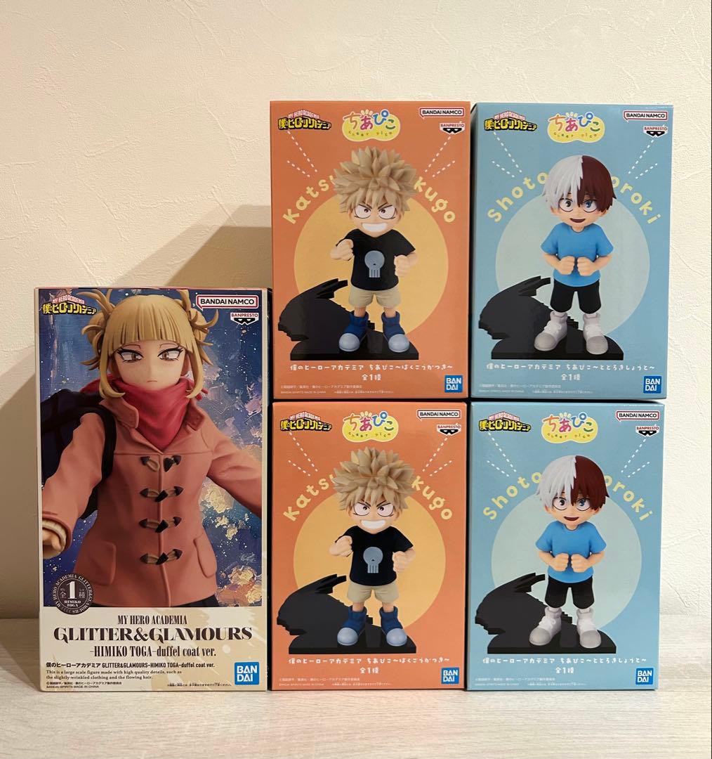 僕のヒーローアカデミア ちあぴこ 爆豪勝己 轟焦凍 フィギュア 5点セット