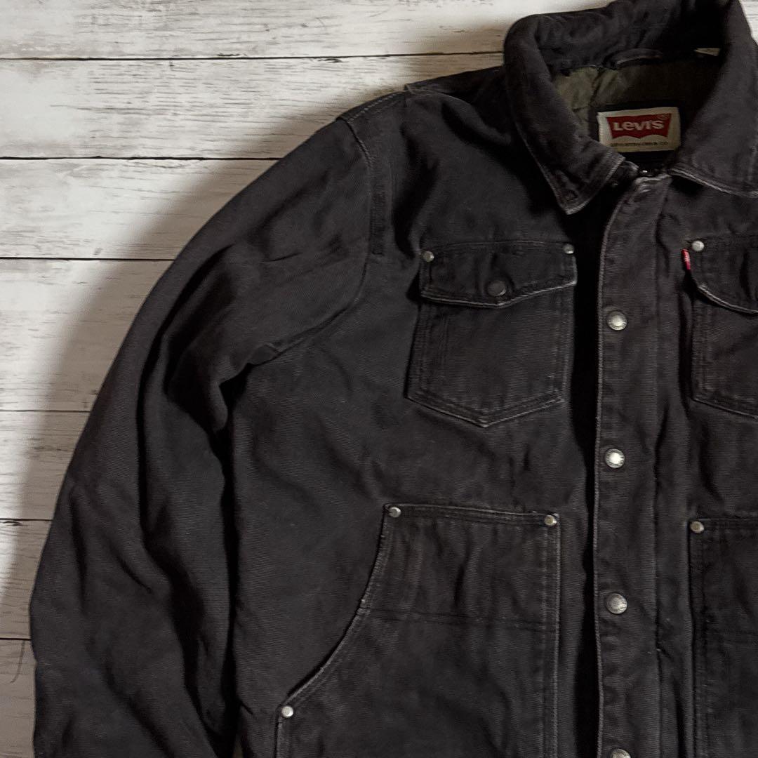 古*生様 Levi's リーバイス コットン ダックワークジャケットブラック　メ