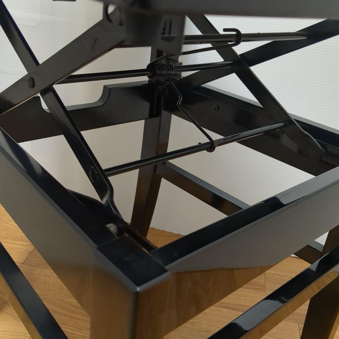 希少 名陽木工 PEACOCK ピーコック ピアノ椅子 背付 高さ調整可　木製