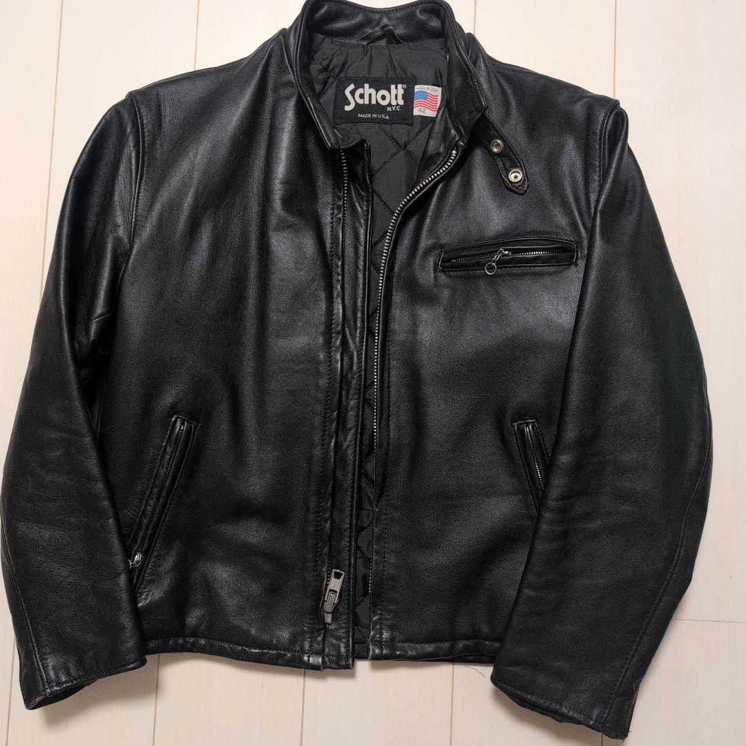 Schott XL 42 シングルライダース　ジャケット　ショット