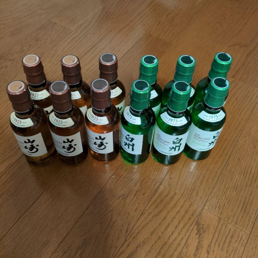 山崎ウイスキー 180ml 6本 白州ウイスキー 180ml 6本 12セット