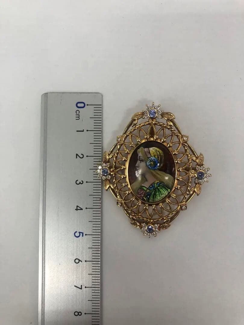 梶光夫 K18 pt900 ダイヤモンド ペンダント トップ ブローチ