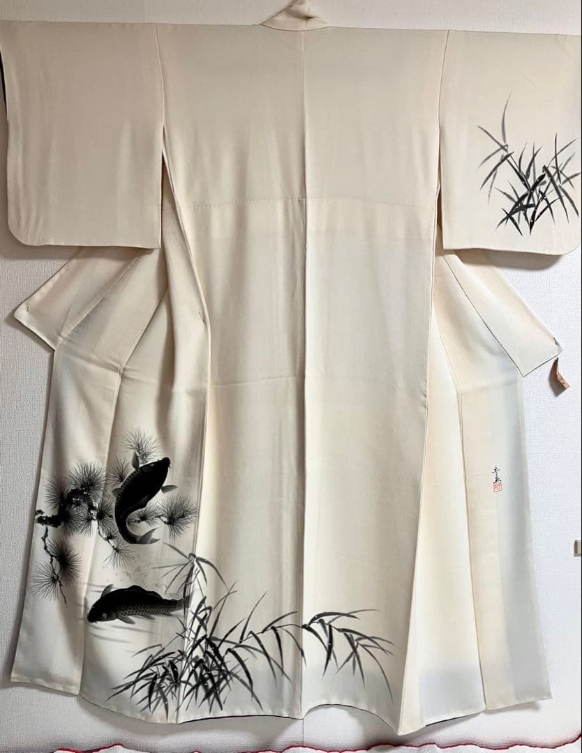 訪問着 手描き 落款有り 正絹 逸品