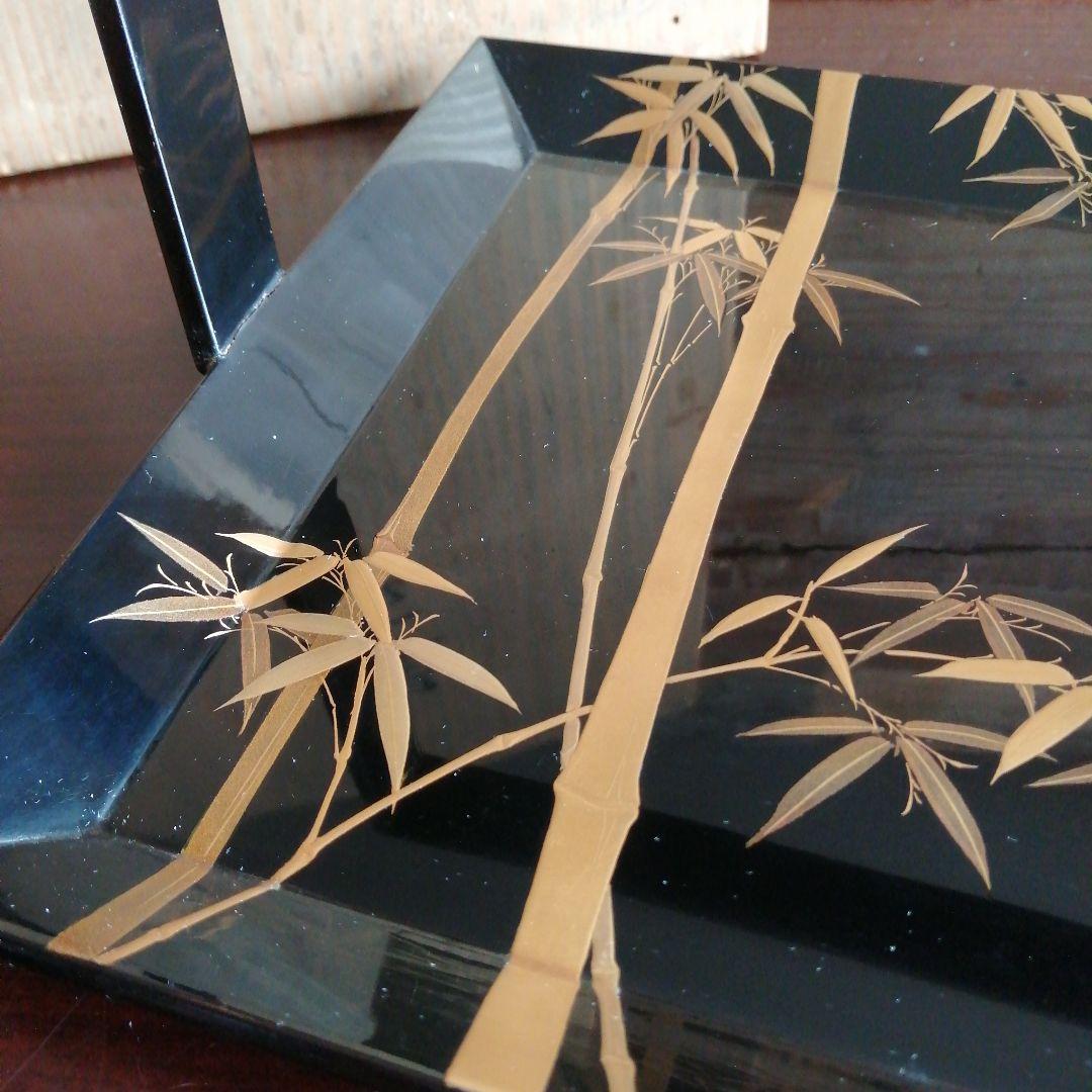 京漆器　長野横笛　金蒔絵提盆　江戸後期