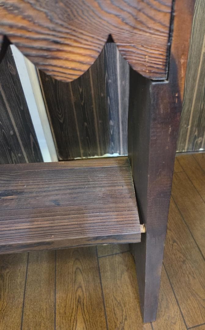 〈現状渡し〉騎士ドラゴン彫刻 木製 収納家具