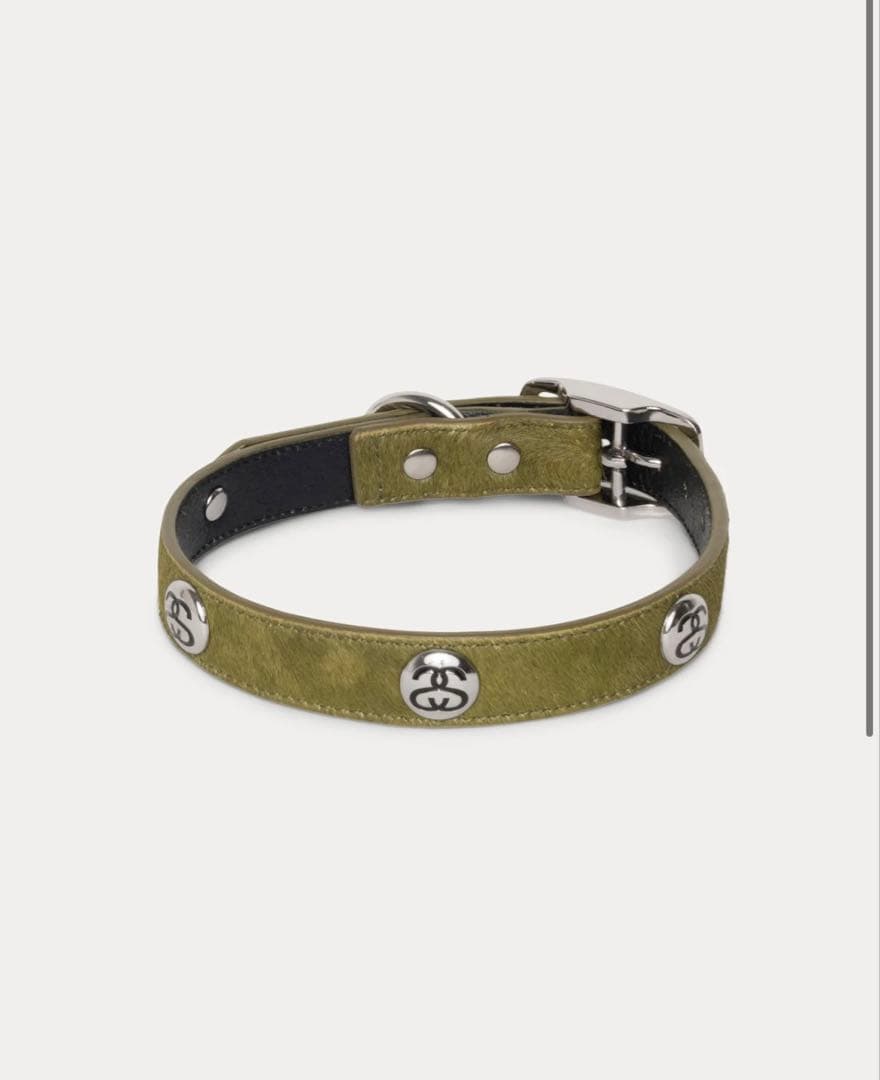 STUSSY STUDDED DOG COLLAR メタルロゴ　 犬　首輪