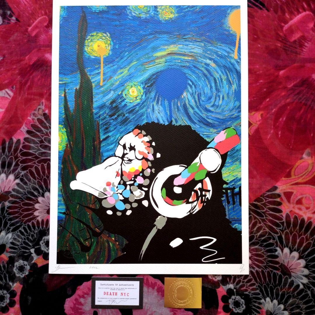 death nyc 世界限定100枚　バンクシー　ゴッホ　星月夜