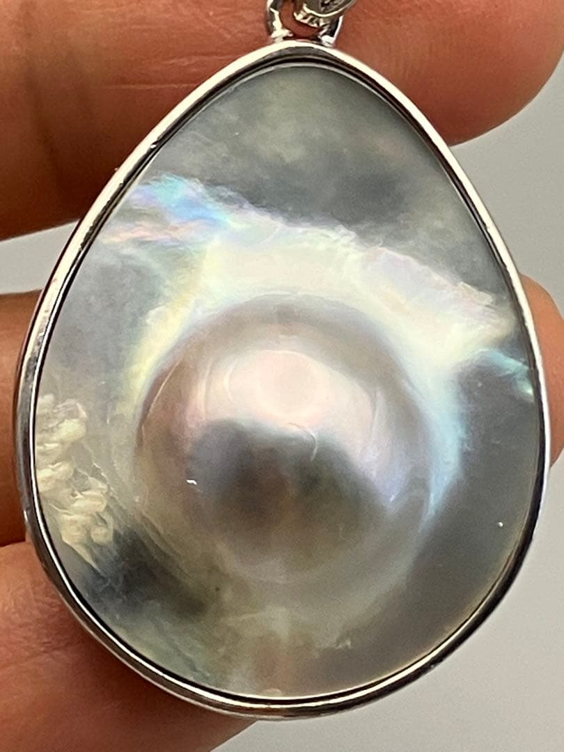 ミニー⭐️ 奄美大島産　マベパール　ペンダント　ネックレストップ　925