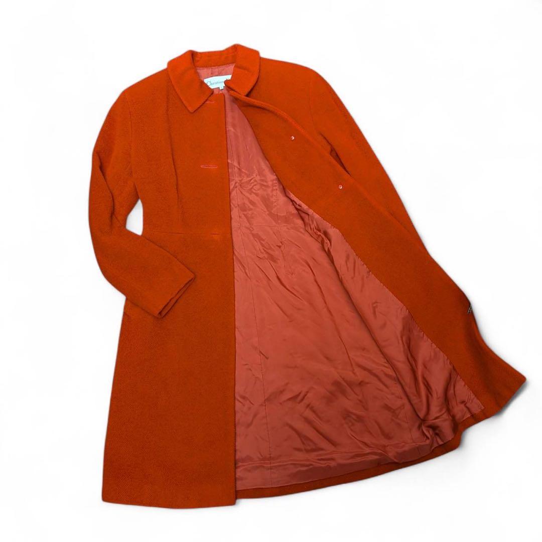 美品 Christian Dior チェスターコート ウール アンゴラ チンチラ