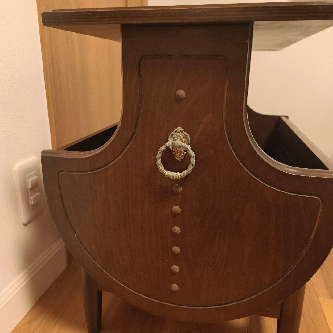 オールドカリモク　樽型サイドテーブル