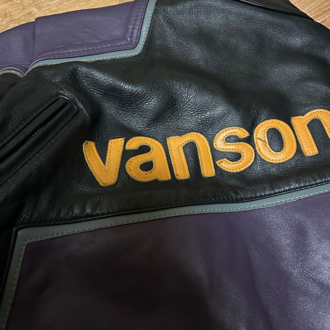 レア USA製 VANSON シングル ライダース ジャケット 38 TALON