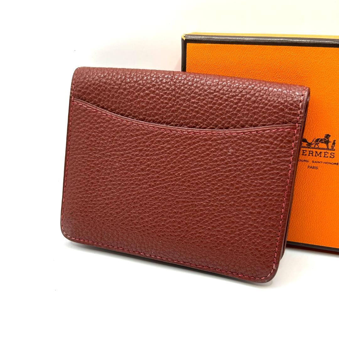 【新品に近い】エルメス HERMES ドゴン ミニ カードケース ケース