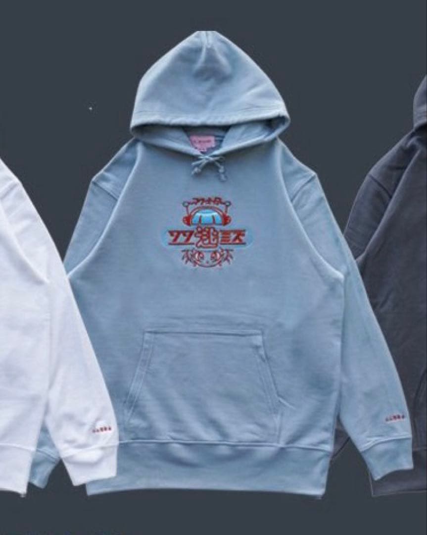 逃げ水あむ × S◯XSOCKS ソソミズパーカー ブルー LLサイズ