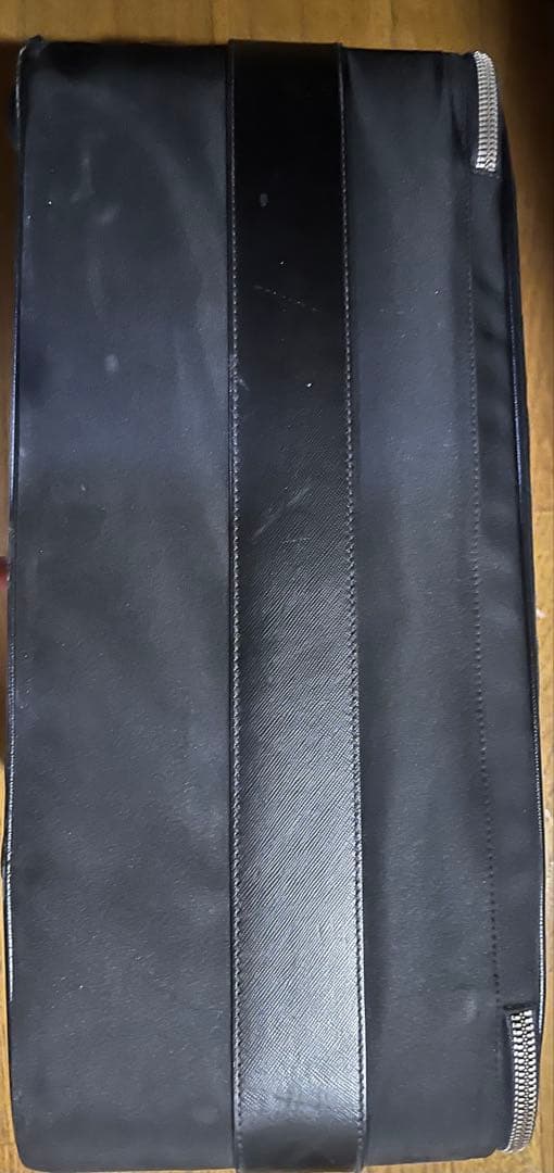 プラダ キャリーケース 三角ロゴ 南京錠付 ナイロン 本革 ブラック