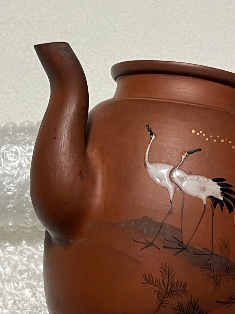 急須　ポット　茶器　常滑焼　雪香　朱泥