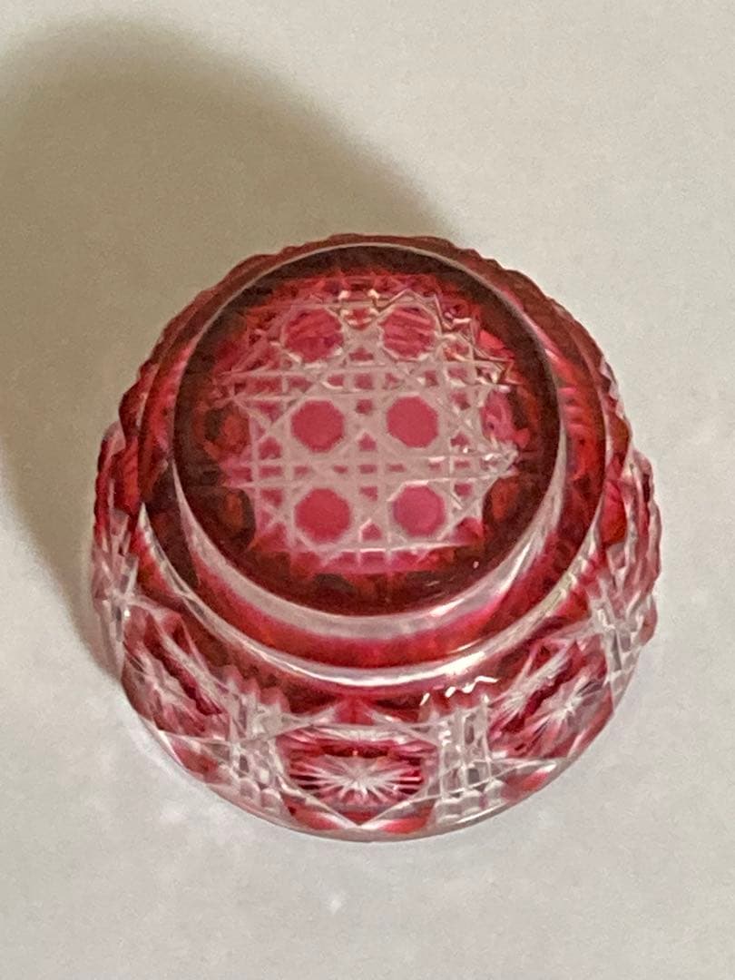 復元　島津　薩摩切子（金赤）