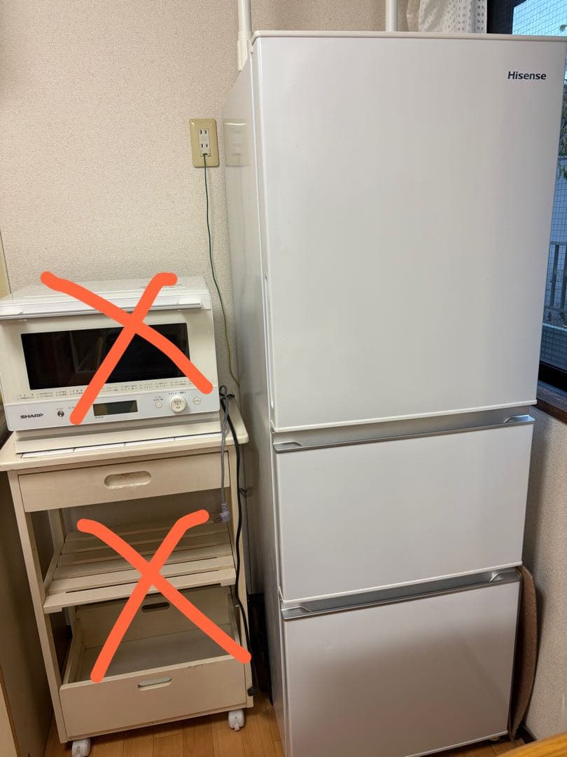 【美品】送料無料 ハイセンス3ドア冷凍冷蔵庫 HR-D2801W 2021年製