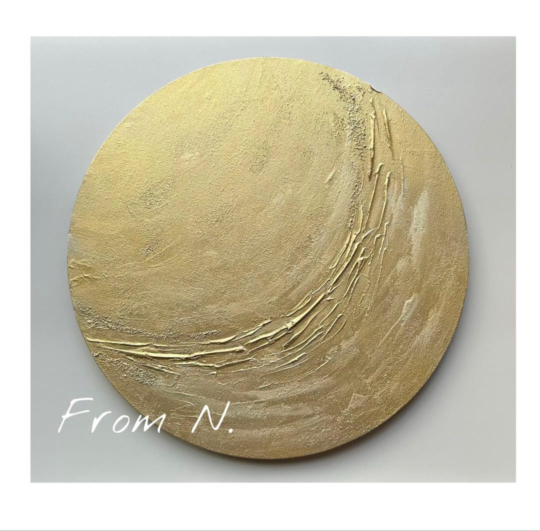 -Texture Art／30cm サークル N.キャンバスボード a