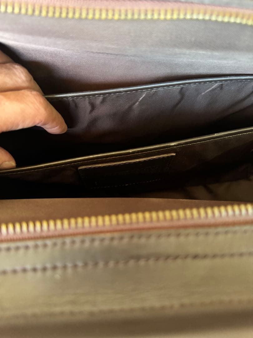 【美品　ストラップ付き】OLD COACH BUSINESS BAG