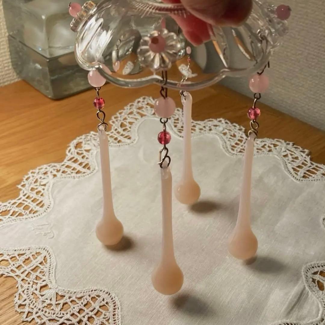 ミニシャンデリア　1920年　（オパールセント）フランス　アンティーク　シェード